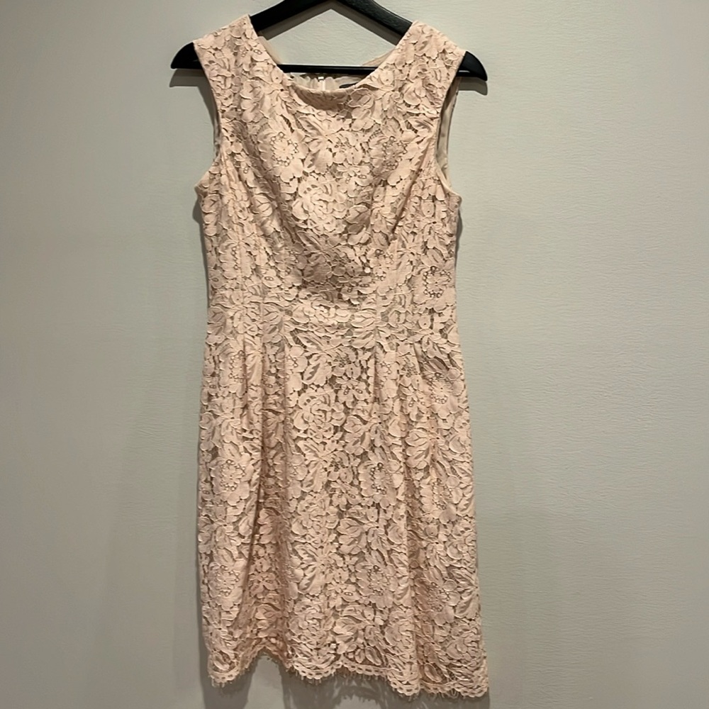 Vince Camuto Women’s Lace Sleeveless Eyelit Soring Midi Dress Sz 8